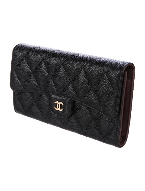 chanel wallet trifold caviar